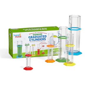 lot 10088 image: hand2mind Starter Science Graduated Cylinder Set, Science Lab Equipment Kids, Measuring Toys for Kids, Educational Science Kits, Kids Chemistry Set, Science Supplies for Classroom