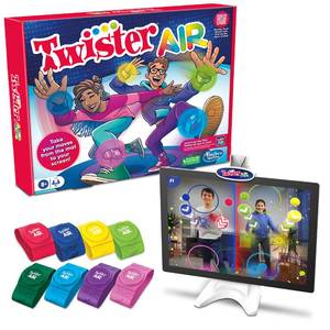 lot 10091 image: Hasbro Gaming Twister Air Game  AR App Play Game with Wrist and Ankle Bands  Links to Smart Devices  Active Party Games for Kids and Adults  Ages 8  for 1 Players  F8158