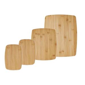 lot 10092 image: Farberware 4-Piece Reversible Bamboo Cutting And Charcuterie Board Set, Assorted Size