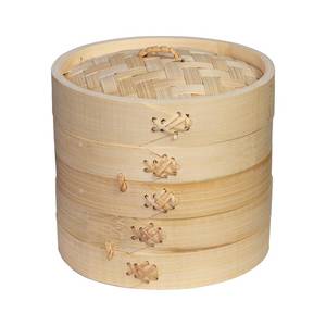 lot 10095 image: Joyce Chen 2-Tier Bamboo Steamer Baskets, 6-Inch