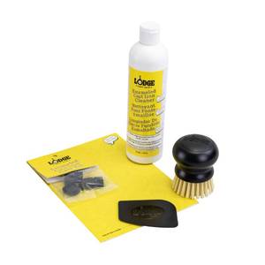 lot 10196 image: Lodge Enameled Cast Iron and Ceramic Stoneware Care Kit, White, 12 oz