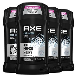 lot 10218 image: AXE Antiperspirant Deodorant for Men Cool Ocean 4 Count 48 Hour Sweat and Odor Protection for Long Lasting Freshness Stay Dry For 48H With Menfts Deodorant 2.7 oz