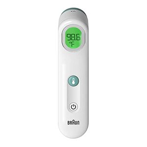 lot 10228 image: Braun Sensian Contact 5 Forehead Thermometer - Gentle Digital Thermometer with Professional Accuracy and Color Coded Temperature Guidance for All Ages, FSA and HSA Eligible