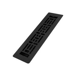 lot 10233 image: Decor Grates LAJH212-BLK Low Profile Grates, 2X12, Oriental, Textured Black