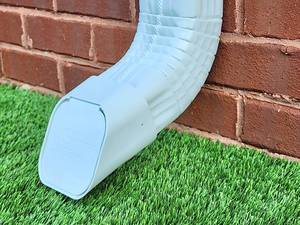 lot 10242 image: GutterGate 3inx4in Type-A White Gutter Downspout Extension Accessory (Made in The USA)