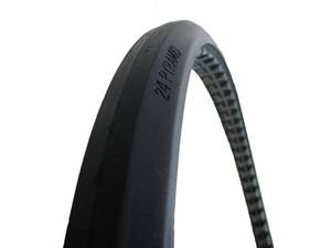 lot 10282 image: The Aftermarket Group Wheelchair Tire, Low Profile Urethane Foam, Pyramid Shape, Grey, 24in x 1in, TAG141001
