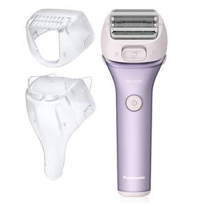 lot 10286 image: Panasonic Electric Shaver for Women, Cordless 4-Blade Shaver, Bikini Attachment, Pop-Up Trimmer, Wet Dry Operation - ES-AWL8AV (Purple)