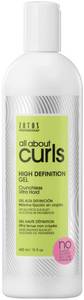 lot 10291 image: ALL ABOUT CURLS High Definition Gel  For Curly Hair Styling  Alcohol-Free  Moisturize, Define and Enhance Texture  Reduce Frizz and Boost Shine  Crunchless Ultra Hold  Vegan, Paraben Free  15 Fl Oz
