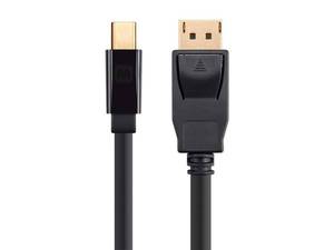 lot 10307 image: Monoprice 115888 Mini DisplayPort 1.2 to DisplayPort Cable - 1.5 Feet, 4K Capable, Supports 3D Video - Select Series Black