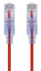 lot 12411 image: Monoprice - 116314 SlimRun Cat6A Ethernet Patch Cable - Snagless RJ45 UTP Pure Bare Copper Wire 10G 30AWG 1ft Red 10-Pack