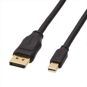 lot 12415 image: Amazon Basics Mini DisplayPort to DisplayPort Display Cable, 4Kx2K, Gold-Plated Plugs, 6 Foot, Black