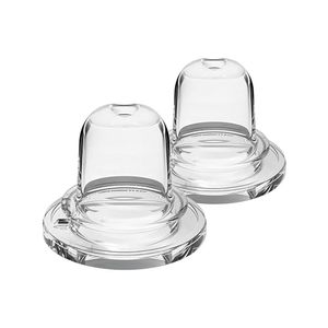 lot 12423 image: Dr. Brownfts Milestones Options Sippy Spouts, Narrow, Soft 100% Silicone Baby Bottle Sippy Spout, 6m, 2 Count (Pack of 1)