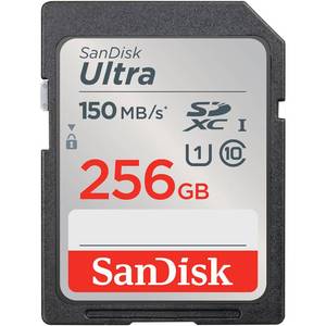 lot 12435 image: SanDisk 256GB Ultra SDXC UHS-I Memory Card - Up to 150MBs, C10, U1, Full HD, SD Card - SDSDUNC-256G-GN6IN