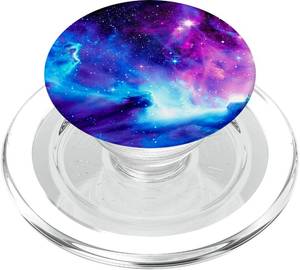 lot 12440 image: Galaxy Nebula Space Universe Stars Cosmos Purple Blue PopSockets PopGrip for MagSafe