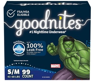 lot 8055 image: Goodnites SM 43-68lb 14ct