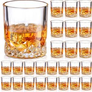 lot 1224 image: A 18 Pack Old Fashioned Whiskey Glasses 10 oz Bourbon Cocktail Rocks Glasses for Whiskey Bourbon Liquor and Cocktail Drinks Gift for Men Women Home Bar (Elegant)