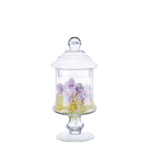 lot 1225 image: Diamond Star Clear Glass Apothecary Jar Decorative Candy Buffet Jars Elegant Glass Storage Containers (Height 12in Body 6in)