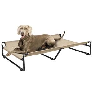 lot 1227 image: Veehoo Original Outdoor Elevated Dog Bed, Cooling Raised Dog Cot for Large Dogs, Portable Standing Pet Hammock Platform with Washable Breathable Mesh, No-Slip Feet, XX-Large, Beige Coffee, CWC2201