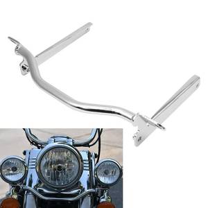 lot 1235 image: H RUO Chrome Motorcycle Passing Light Bracket Driving Pass Spotlight Mount Bar Compatible with Harley Softail Heritage FLST 2002-2017 Fatboy FLSTF