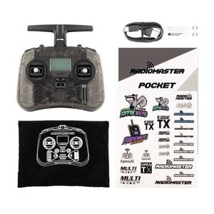 lot 1245 image: Radiomaster Pocket ELRS Hall Gimbal Transmitter Remote Control Portable Lightweight Built in LED Light Foldable AntennaBlack Mode 2 - Retail $79.99