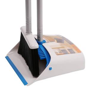 lot 1287 image: TreeLen Long Handle Broom and Dustpan Set,Upright Dust Pan Combo for Home, Kitchen, Room, Office, Lobby Floor Use Without Bending