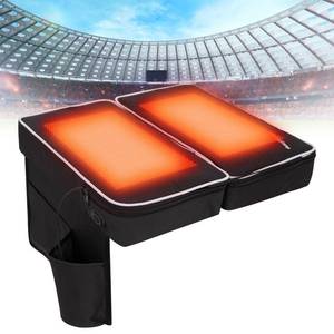 lot 1311 image: KingCamp Portable Heated Stadium Seat Cushion, 3 Heating Levels, Folding and Removable, Rapid Warming by Carbon Nanotube Heating Pad