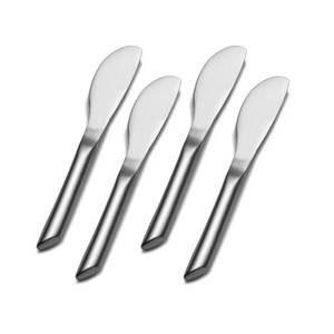 lot 2160 image: Towle Living Wave Stainless Steel Cheese Spreader, Set of 4
