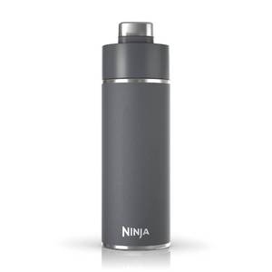 lot 2166 image: Ninja Thirsti 18oz Travel Water Bottle, For Carbonated Sparkling Drinks, Colder and Fizzier Longer, Leak Proof, 24 Hrs Cold, Dishwasher Safe, Stainless Steel Insulated Tumbler, Charcoal Gray, DW1801GY