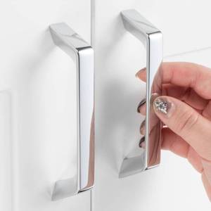 lot 2177 image: ASKANO 3-34 Inch Hole Centers, Polished Chrome Arch Kitchen Cabinet Pull Handle ZP2210  Pack of 10, Solid Hardware for Drawer, Dresser, Bathroom, Vanity, Furniture Door, Cupboard, Bedroom, 3.8in