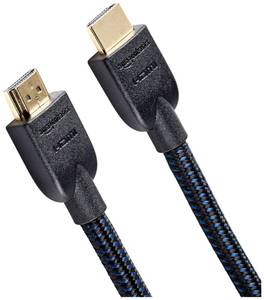 lot 2199 image: Amazon Basics HDMI Cable 15ft, 4K HDMI 2.0 Cord (18Gbps), Nylon-Braided, 4K60Hz, 2160p, 48 bit, Compatible with TVPS5XboxRoku, Black and Blue