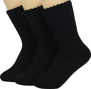 lot 2205 image: Weweya Womens Boot Socks Warm Winter Socks For Women Plush Cabin Socks Thermal Thick Wool Socks Soft Thick Socks Christmas Gift for Women Vintage Casual Socks Black