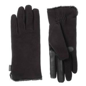 lot 2209 image: isotoner Womens Stretch Fleece Touchscreen Texting Cold Weather Gloves with Warm, Soft Lining, smartDRI Black, One Size