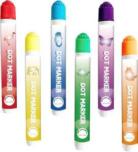 lot 2255 image: Blimark Dot Markers Bingo Daubers Clearance - Washable Non-Toxic Acid-Free 6 Colors 120ml No Mess Mini Bingo Dobbers Paint Dot Art Markers Bingo Dabbers for Kids Toddlers 1-2-3-4-5 Years