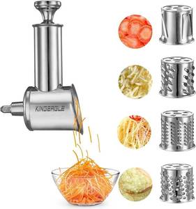 lot 2261 image: Stainless Steel Slicer Shredder Attachment for KitchenAid Mixer, Cheese Grater Attachment, Food Slicer for KitchenAid Mixer, Accessories for Kitchenaid