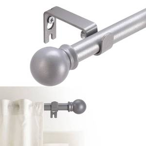 lot 2271 image: GXOACKJ Curtain Rods for windows 32-62 inch, 58 inch Decorative Silver Splicing Heavy Duty Metal Curtain Rod set with Brackets