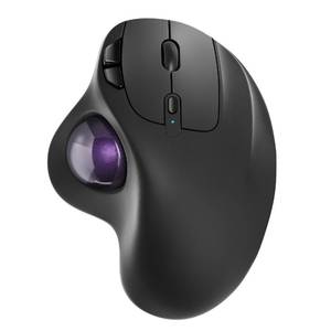 lot 2290 image: Nulea M501 Wireless Trackball Mouse, Rechargeable Ergonomic, Easy Thumb Control, Precise and Smooth Tracking, 3 Device Connection (Bluetooth or USB Receiver), Compatible for PC, Laptop, Mac, Windows.