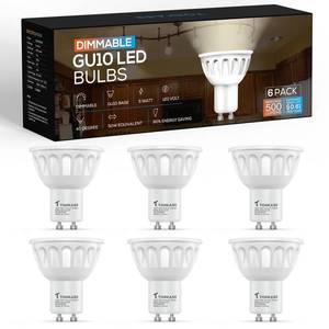 lot 2323 image: Torkase GU10 LED Bulb, Dimmable GU10 MR16 LED Bulbs 2700K Warm White, 120V 500LM Track Light Bulbs 5W 50W Equivalent, 90% Energy Saving, 40 Degree, LED Replacement for Recessed Lighting, 6 Pack