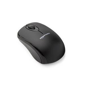 lot 2333 image: Amazon Basics 2.4 Ghz Wireless Optical Computer Mouse with USB Nano Receiver, Black