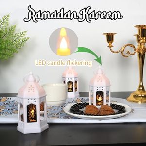 lot 2345 image: LLQ Mini Ramadan Lantern (5in) - Moroccan Small Lanterns Decorative, Eid Mubarak Decorations for Home, Ramadan Gifts for Family, Table Centerpiece