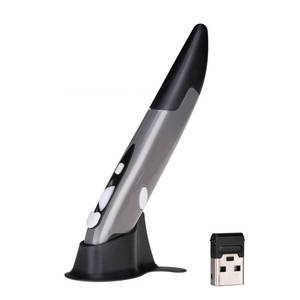 lot 2363 image: Lychee Wireless Optical Pocket Pen Mouse, 2.4GHZ USB 80012001600 DPI Adjustable Handwriting Mini Air Mice for PC Laptop Notebook Computer Mac (Grey)