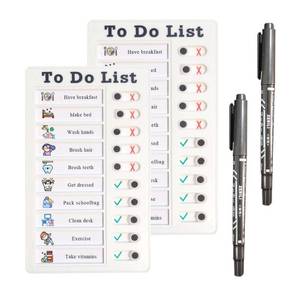 lot 2365 image: PIQOLA Chore Chart for Kids Multiple Kids, 2pcs to Do List Checklist Board (to Do List-2pcs)
