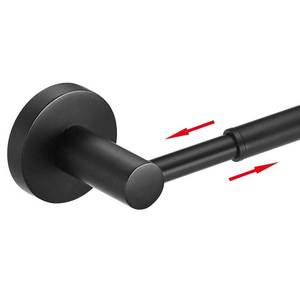 lot 2367 image: BESy Adjustable 15.9 to 28.6 Inch Single Bath Towel Bar Rack for Bathroom Accessories SUS304 Stainless Steel Towel Holder, Wall Mount with Screws Hand Towel Bar Rod Hotel Style, Matte Black