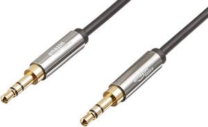 lot 2368 image: Amazon Basics 3.5mm Aux Audio Cable for Stereo Speaker or Subwoofer with Gold-Plated Plugs, 8 Foot, Black