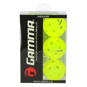 lot 2373 image: Gamma Photon Indoor Pickleballs Pack of 6, USAPA Approved, High-Visibility, Durable and Ultra-Balanced