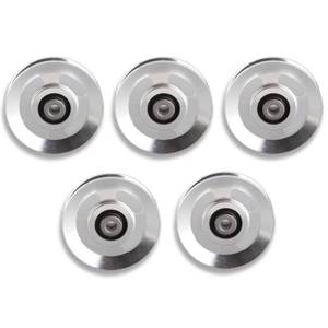 lot 2403 image: Fitness Pulley Wheel 5Pcs, Universal Aluminum Alloy Bearing Pulley Wheel Gym Diameter 90mm for Exercise Strength Training Accessory