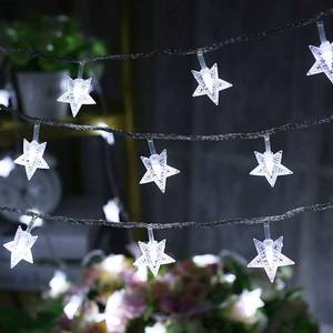 lot 2405 image: Twinkle Star 33FT 100 LED Star String Lights, Plug in Fairy String Lights Waterproof, Extendable for Indoor, Outdoor, Wedding Party, Christmas Tree, New Year, Garden Decoration, White