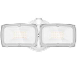 lot 3296 image: LEPOWER Dusk to Dawn 3000LM LED Security Flood Light - 28W, 3000K Warm, IP65 Waterproof 2 Adjustable Heads for Garage, Backyard
