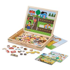 lot 3304 image: Melissa and Doug Wooden Magnetic Matching Picture Game With 119 Magnets and Scene Cards