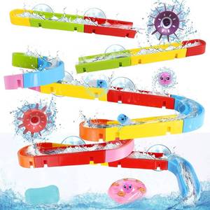 lot 3307 image: Bath Toys for Kids Ages 3-5 4-8 Toddler Bath Toys 38 PCS Bathtub Shower Toys DIY Water Marble Run Slippery Slide Birthday Gift for 2 3 4 5 6 7 8 Year Old Boys Girls
