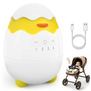 lot 4004 image: Baby Rocker, Portable Baby Sleep Soother with Two Stands - Rechargeable Baby Bouncer with 5 Vibration Intensities and 4 Timing Modes to Gently Rocks Any Stroller, Baby Sleep aid for 0-36 Months Babies